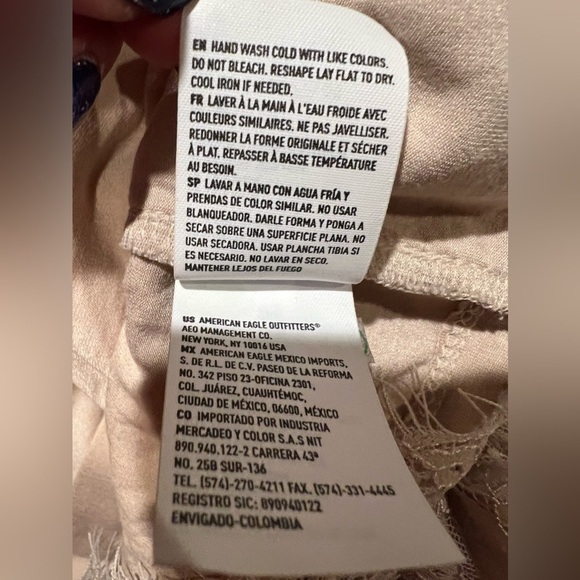 American Eagle Layered Cream Lace Blouse With Zip Back Size Medium - Picture 6 of 6